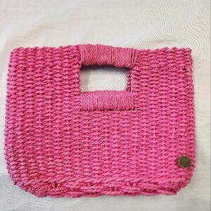Billa Bong Women's Pink Woven Handbag  Australia Brand Cream Cloth Lining